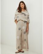 Blouse 100% Lin Plumetis beige
