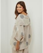 Blouse 100% Lin Plumetis beige