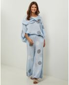 Blouse  100% Lin Plumetis ciel
