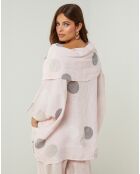 Blouse 100% Lin Plumetis rose