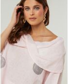 Blouse 100% Lin Plumetis rose