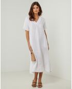 Robe 100% Lin Gweeneth blanche