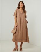 Robe 100% Lin Gweeneth camel
