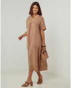 Robe 100% Lin Gweeneth camel
