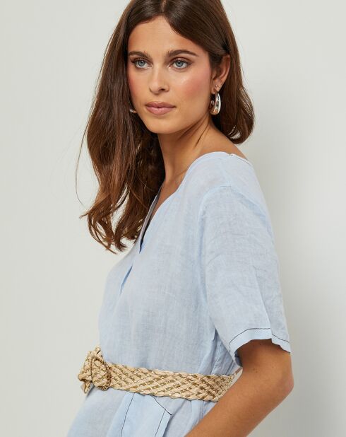 Groene hemeljurk van 100% linnen