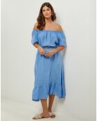 Robe 100% Lin Manon indigo