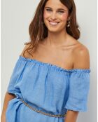 Robe 100% Lin Manon indigo