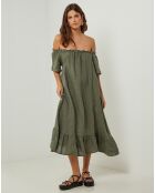 Robe 100% Lin Manon kaki