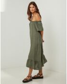 Robe 100% Lin Manon kaki