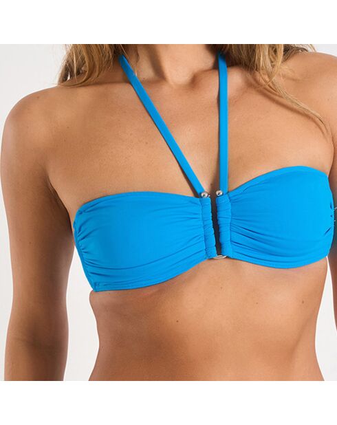 Odalisque-blaues D-Cup-Badeanzugoberteil