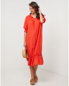 Robe 100% Lin Ananas orange