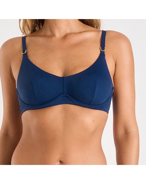 Haut de maillot de bain Bandola bonnet D bleu foncé