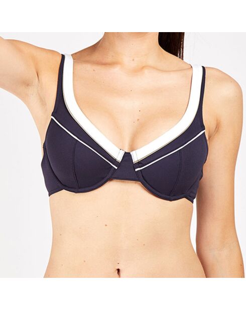 Haut de maillot de bain Tamarindo bonnet E bleu marine