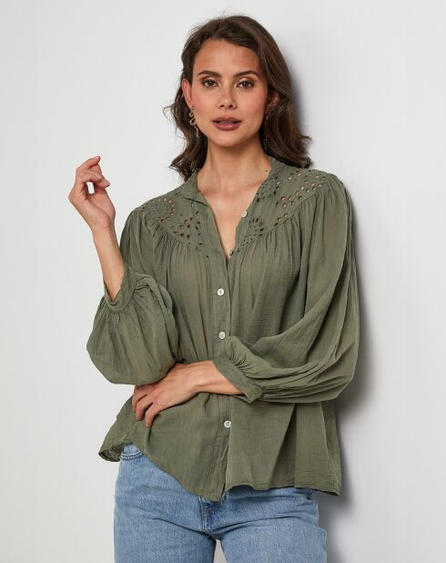Chemise Dora kaki