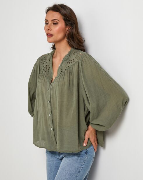 Chemise Dora kaki