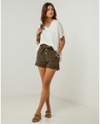 Tunique en Coton & Lin Fraise des Bois blanche