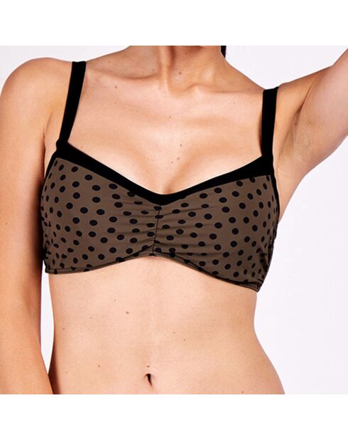 Haut de maillot de bain Hamaca bonnet D vert kaki