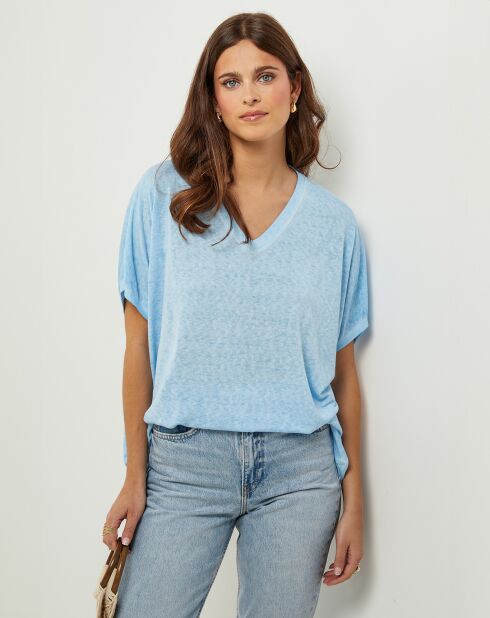 Sky Forest Tuniek van katoen en linnen met aardbei