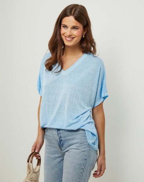 Sky Forest Tuniek van katoen en linnen met aardbei