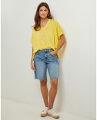 Tunique en Coton & Lin Fraise des Bois jaune