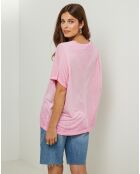 Tunique en Coton & Lin Fraise des Bois rose