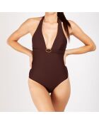 Maillot 1 Pièce Merengue marron