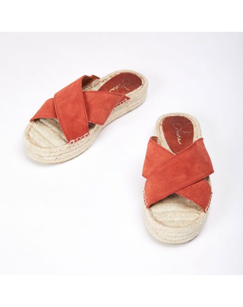 Chaussures Aleenta rouge acajou
