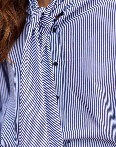 Chemise Azami rayée bleue