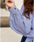 Chemise Azami rayée bleue
