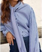Chemise Azami rayée bleue