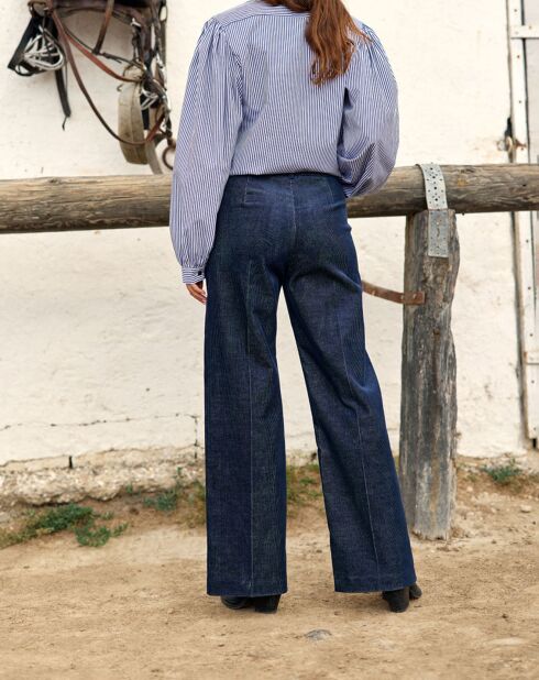 Chemise Azami rayée bleue