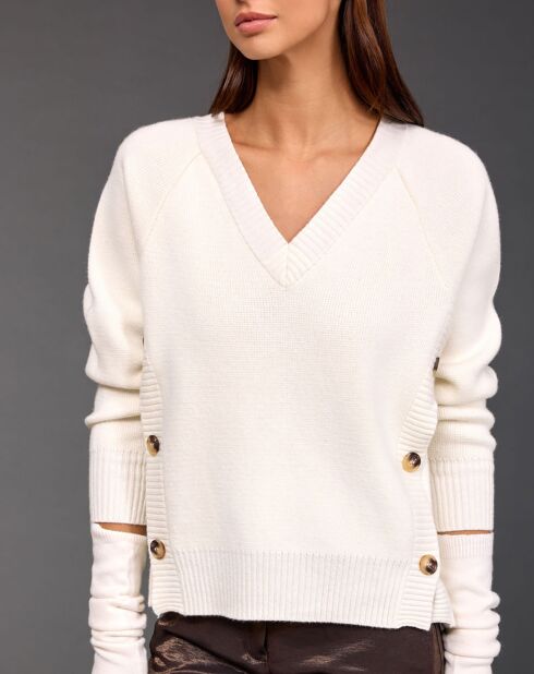 Pull en Laine mélangée Dylan écru