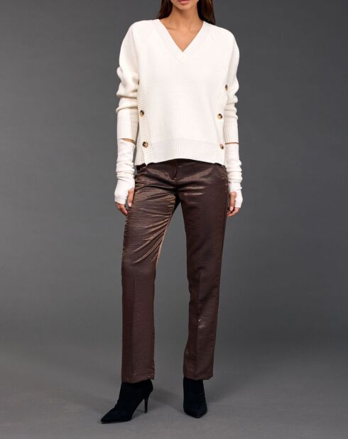 Pull en Laine mélangée Dylan écru