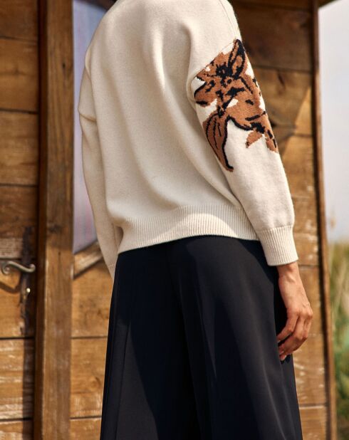 Pull 100% Laine Dana écru