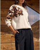 Pull 100% Laine Dana écru