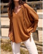 Pull 100% Laine Naomi cannelle