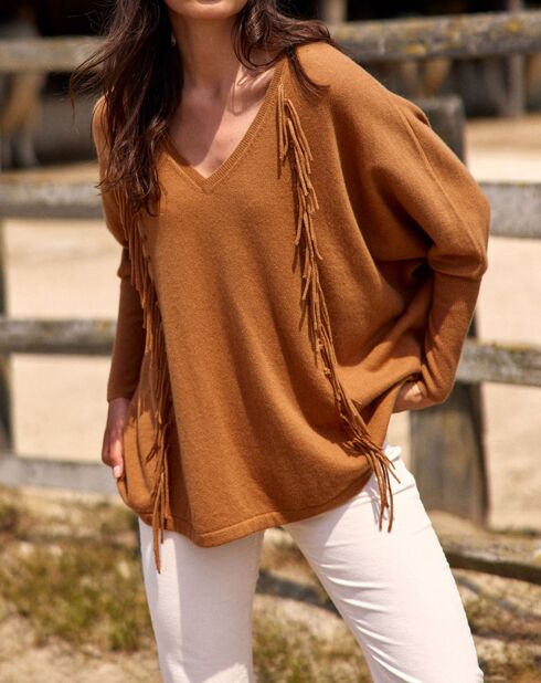 Pull 100% Laine Naomi cannelle