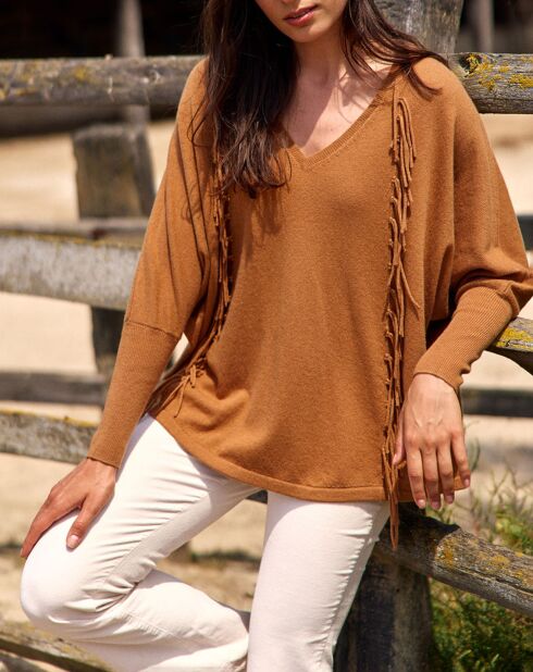 Pull 100% Laine Naomi cannelle