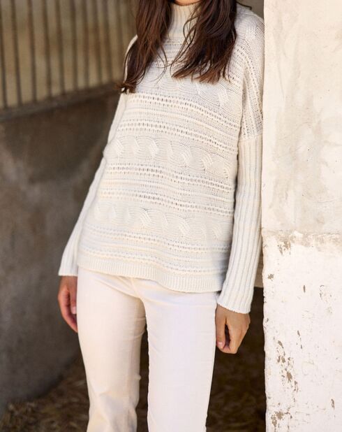 Pull en Laine & Cachemire Nox crème