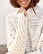Pull en Laine & Cachemire Nox crème