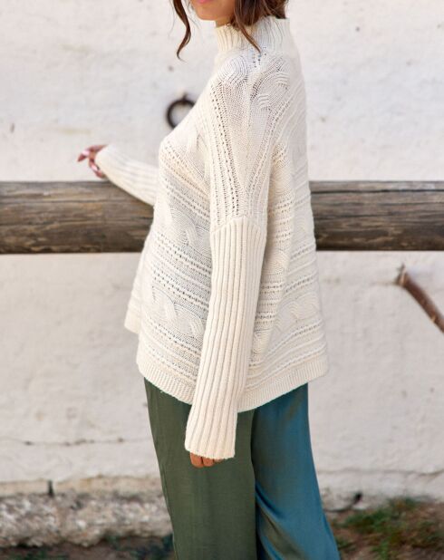 Pull en Laine & Cachemire Nox crème