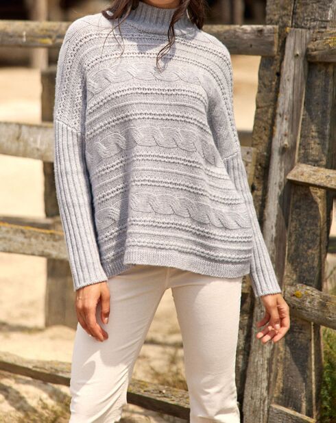 Pull en Laine & Cachemire Nox gris