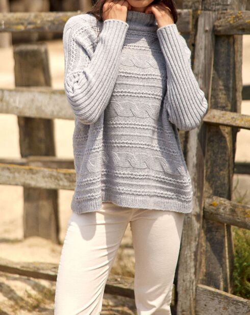 Pull en Laine & Cachemire Nox gris