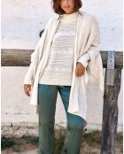 Poncho en Laine & Cachemire Roca crème