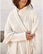 Poncho en Laine & Cachemire Roca crème