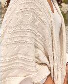 Poncho en Laine & Cachemire Roca crème