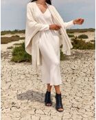 Poncho en Laine & Cachemire Roca crème