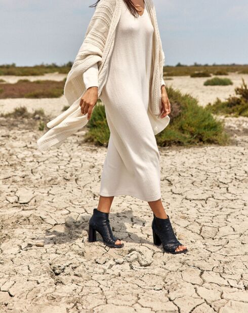 Poncho en Laine & Cachemire Roca crème