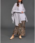 Poncho en Laine & Cachemire Roca gris