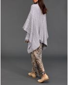 Poncho en Laine & Cachemire Roca gris